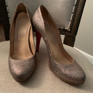Christian Louboutin Sz 39.5 Ron Ron glitter shoe